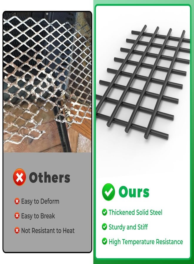 Forestchill Fireplace Grate Ember Retainer, Extra Thick 8mm Steel Ember Retainer Screen, 16 x 10 inch Heavy Duty Ember Retainer for Fireplace Grates, Fire Pits, Camping - Image 3
